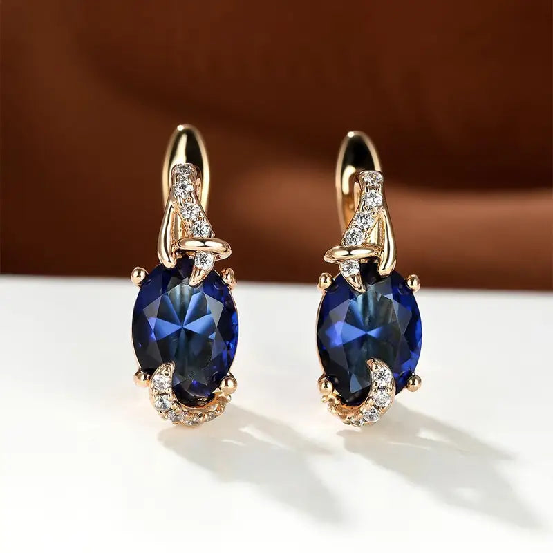 Boucles d’oreilles Goutte Royale de Minuit | Or