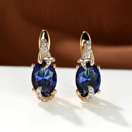 Boucles d’oreilles Goutte Royale de Minuit | Or