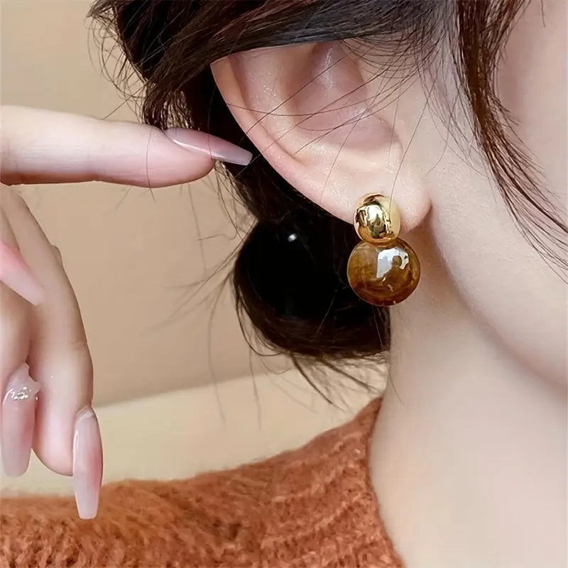 Boucles d’oreilles Aurélie Amber Drop | Or