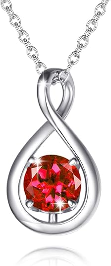 Ruby Infinity Pendant Necklace | White Gold