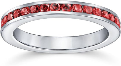 Ruby Eternity Band Ring | White Gold