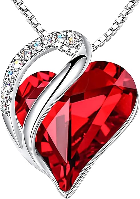 Infinity Heart Ruby Necklace | White Gold