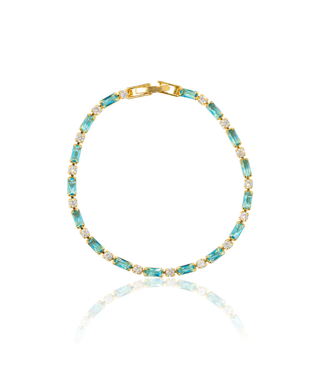 Bracelet avec pierre de turquoise naturelle | Or