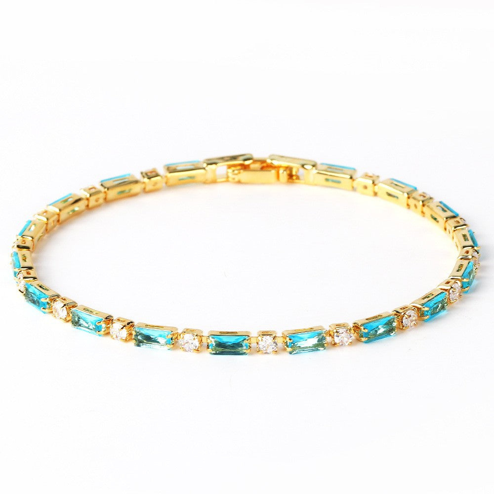 Bracelet avec pierre de turquoise naturelle | Or