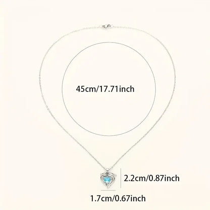 Collier Oceanheart Twins | Or blanc