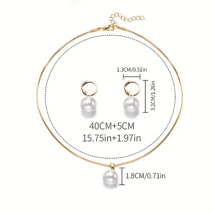 Ensemble de bijoux perles Golden Grace | Or